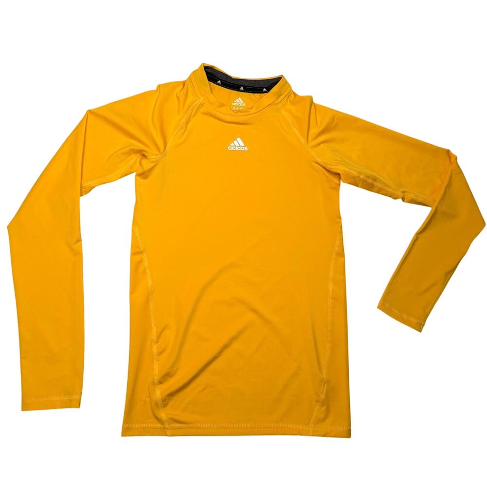 Adidas Long sleeve Compression Yellow Shirt Boys|L 14/16